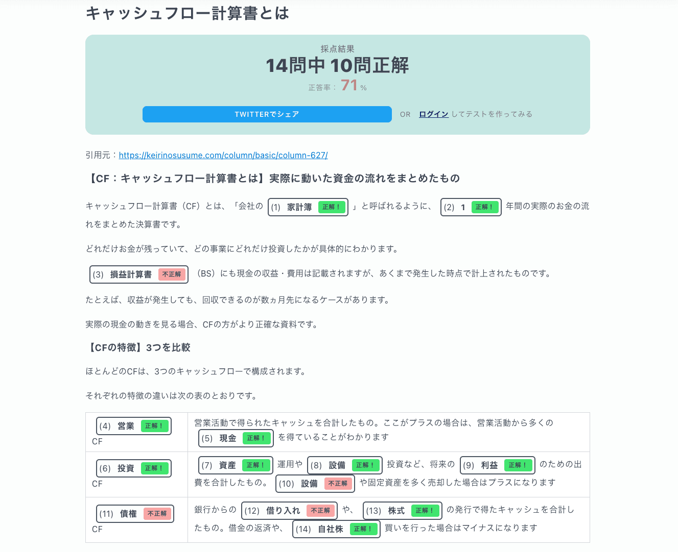 回答履歴を確認